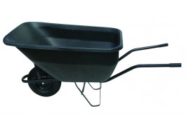 farm wheelbarow 180 l, full rubber wheel - plastic platform blue, loading capacity 100 kg