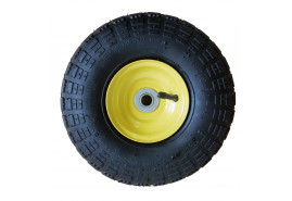 spare inflatable wheel for tipcart with drop sides