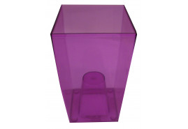 flowerpot case angular, DUW 120P, violet, size 120x120x200 mm