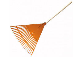 fan-shaped rake, curved, with handle, 20 blades