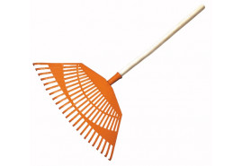 fan-shaped rake, curved, with handle, 23 blades