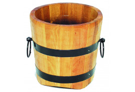 wooden flowerpot (oak), height x diameter 40x40 cm