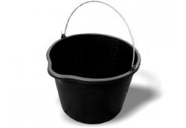 PE building pail 16 l with discharge funnel