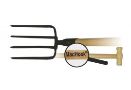 MacHook digging fork with handle 